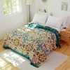 Blankets Bohemia 100 Cotton Sofa Chair Cover Throw Blanket Nordic Boho Home el Bedspread Multilayer Gauze 230721