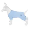 Vêtements pour chiens Pyjamas doux Vêtements décontractés Vêtements d'été Col rond Anti-UV Grands vêtements de protection solaire