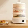 Food Steamer 3 Tier Electric Vegetable Steamer With Timer Multifunctional Digital Steamer For Fast Simultaneous Cooking