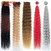 Synthetic Wigs Loose Deep Wave Hair Bundles Ombre 28-32inch 120g Super Long Synthetic Curly 230227