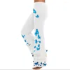 Aktive Hosen Casual Schmetterling Print Strass Yoga Flare Leggings Frauen Spitze Hohl Breite Bein Sport Leggins