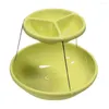 Plates Twist Fold Party Bowl Collapsible Nesting Plastic Platter 2/3 Tier Serving Plate Space Saving For Dips