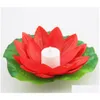 Décoration de fête Diamètre festif 18 Cm Led Lotus Lamp In Colorf Changed Floating Water Pool Wishing Light Lamps Lanterns For Xb1 Dr Dhglf