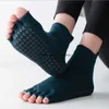 Halbzehen-Yoga-Socken, rutschfest, Peep-Toes, rutschfest, für Tanz, Ballett, Knöchelsocken mit Griff, langlebig, offen, fünf Finger, Baumwolle, für Fitnessstudio, Fitness, Pilates