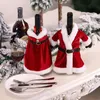 Venta al por mayor Navidad conjunto de vino tinto Vestido de Navidad conjunto de botellas de vino decoración bolsa creativa JN10