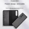 Wallets Magnetic Leather Wallet Case for Samsung Galaxy Z Fold 4 3 Cover 360 Full Proteciton Holder Case for Z Fold 2 with Card Slot