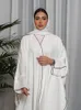 Etniska kläder Eid Abaya klänning för kvinnor 2 stycken klänningar Set Woman Party Abayas Ramadan Saudi Arabic Dubai Arab Robe Caftan Vestido Kaftan 230721