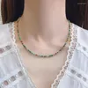 Choker Natural Lava Stone Hematite Spacer Bead Halsband Girl Women Beach Halsband Energi Healing Reiki Party Jewelry Gifts