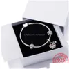 Charms 925 Sterling Sier Rose Gold Heart Candlock Doble Charmo para Pandora Snake Pulsera Diy Joya Girl Gunning Entreñimiento de caída DHC93