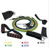 11 Piece set Resistance Bands rubber fitness chest expander yoga workout tubes Door Anchor Ankle Straps Tension Rope Indoor train equipment