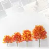 Decorative Flowers 4 Pcs Supplies Green Landscape Maple Artificiales Decorativas Para Sala Decorate Dollhouse Accessories