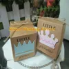 100PCS / LOT 2016 Baby Shower Favors of Little Prince Kraft Cajas de favores para la fiesta de cumpleaños del bebé Caja de regalo y decoración del bebé candy3275