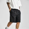 Мужские шорты короткие мужчины Прямо летняя шикарная мода твердое повседневное свободное тренд мужской корейский костюм Длина колена Тузерс уличная одежда 230721