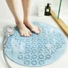 Badmatta-Stor miljövänlig PVC-rund non slip badkar duschmatta sugning kopp hydrofob fotmassage badmattor 55x55cm mildew264j