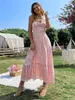 Pastoral Floral Dress Women French Elegant sleeveless Sling Spring and Summer 2023 New Sweet Long Dress