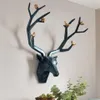 Harts 3D Big Deer Head Home Decor för väggstaty dekoration tillbehör abstrakt skulptur modern djur huvudrum väggdekor t20260b