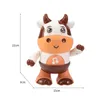 Novel Games Dancing Cow Musical Toys Educational Learning Swinging Robots Sound Light Niu Kids Gifts i 3 månader Baby 230721