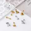 Boucles d'oreilles 1 pièce Zircon acier inoxydable boucle d'oreille pour femmes bijoux à la mode oreille manchettes 0.8mm Piercing adolescents