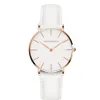 36mm Simple Design Womens Watches exakta Quartz Ladies Watch Bekväm läderrem eller nylonband Studenter Armswatches208Z