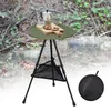Camp Furniture Outdoor Round Table Folding Camping Portable Tea Coffee Foldable Picnic For Deck Party