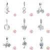 Nieuwe 925 Zilveren Vliegtuig Fiets Kokospalm 30 40th Anniversary Dangle Charm Kralen Fit Originele Pandora Armband Vrouwen DIY Jewelry251a