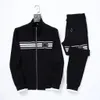 Designer Mens Tracksuits Suit Långärmad kappa sportbyxor Polo Stand Collar Loose Casual Top Pant Suit M-3XL