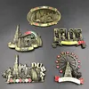 Fridge Magnets Dubai UAE Belgium Vienna refrigerator paste metal magnetic 3d landscape fridge magnets collection gifts home decoration 230721