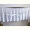 Table Skirt Custom Colorful Ice Silk Wedding for Tablecloth Cover Stage White Skirting Decoration 230721