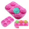 Bakvormen Sile Rose Mould Flower Soap Mod Ice Cube Tray Bpa Voor Mousse Cake Jelly Chocolate Vaatwasmachinebestendig Xbjk2207 Drop Deliver Dh28H
