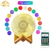 islam Haut-parleurs Bluetooth sans fil Coran Player Lumière colorée Lampe de lune Moonlight Support MP3 FM Carte TF veilleuse coranique H1111294n