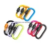 8cm Aluminum Alloy Carabiner D-Ring Key Chain Clip Multi-color Camping Keyring Snap lock Hook Outdoor Travel Kit Quickdraws buckle hooks