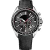 Zegarek na nadgarstek 1513087 Sport sportowy czarny skórzany pasek Chronograph Watch262U