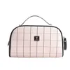 Makeup Bag stor kapacitet Portable Travel Classic Checker Cosmetics Storage Bag Mother PU NY 230715