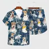 Survêtements pour hommes Yorkshire Terrier hawaïen ensemble 3D partout imprimé Hawaii chemise Shorts de plage hommes pour femmes drôle chien Sunmmer vêtements