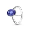 Paarringe 925 Sterling Silber Pandora Roségold Weihnachtsring Grün Blau Juwel Geeignet für Damenschmuck Modeaccessoires Dro Dhxis