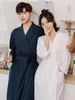 Women's Sleepwear COUPLE'S Bathrobe Robe Pajamas Water Absorbent Summer Long Thin Type For Spring And Autumn El Sexy Night