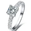 FG Princess Cut 1 5 NSCD Simulated Princess Cut Diamond Promise ring Proposal Ring For Women244v