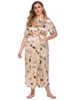 Vêtements de nuit pour femmes Bleu Sexy Robe Kimono Robe de bain Home Wear Rayon Print Flower Nightwear Night Dress Women Nightgown Intimate Lingerie