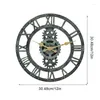 壁の時計ノルディクロマン数字レトロラウンドフェイスアウトドアガーデンクロックホームデコレーション防水アートの装飾