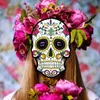 Party Masks 6pcs Day of The Dead Sugar Skull Mask Halloween Masquerade for Cosplay Mexican Costume Supplies 230721