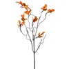 Fiori decorativi Fai da te Fiori finti Foglie d'autunno Bouquet di piante Acero rosso artificiale Pavimento in plastica Composizione di nozze Rattan appassito