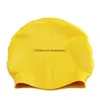 Adult Men women swim Pool Silicone Cap high tension Rubber Ear protection swimming caps Long hair Keep Dry Pure color Water Floats Hats