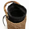 Kvällspåsar Kvinnor Bohemian Crossbody Bag dragstring Straw Woven Bucket Female Rattan Wicker Bamboo Handle Beach Handväskor