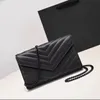 Bolso de diseñador Bolso de mensajero de moda para mujer Bolso que lleva Bolso de mano para mujer Bolso bandolera Cadena de oro negro y plata Bolso de cuero de PU Bolso de cuero para mujer