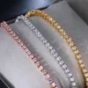 Link Chain Fashion All-Match Simple Armband Female Imitation Moissanite Full Zircon Hip Hop smycken Tennis217s