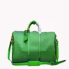 HH hommes 50 cm grand voyage en cuir véritable gaufrage sac à bagages hommes totes monogrammes sac à main vert sac de sport Courrier sac à bandoulière214z