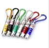 Hoge kwaliteit laser Zaklampen mini pointers pen Aluminium Zaklamp met Karabijnhaak Ring Sleutelhangers mini Zaklampen Rode Laser Punt pen