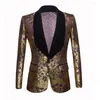 Trajes de hombre boda 2023 diseño italiano chaqueta de esmoquin hecha a medida 3 piezas novio Terno para hombres traje de Jacquard dorado