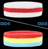 colorful stripe towel headband soft cotton sports hairbands absorb sweat yoga headbands tennis basketball sweatband gym sport sweat bands