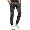 Jeans Masculino Masculino Clássico Simples Stringandelasticado Simples Casual Patchwork Streetwear 230721